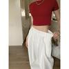 Lightweight casual pants for women, 2026 new model, high-waisted, slimming, wide-leg, loose-fitting long pants