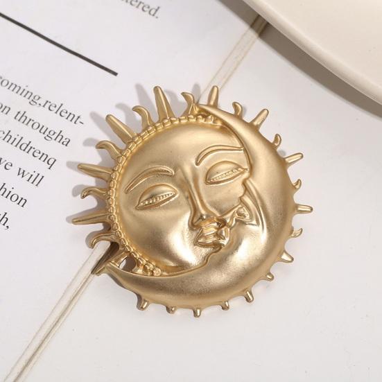 Women Brooch Flower Shape Rhinestone Retro Baroque Style Anti-slip Wear-resistant Suit Coat Collar Hat Scarf Decoration