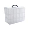 EINEY Beyblade Storage Box with Dividers, Clear Case, Storage Box for Parts, Accessories, Bowls, and Miscellaneous Goods, Holds 30 Items