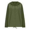 Women Solid Rain Jacket Outdoor Plus Waterproof Hooded Raincoat Windproof