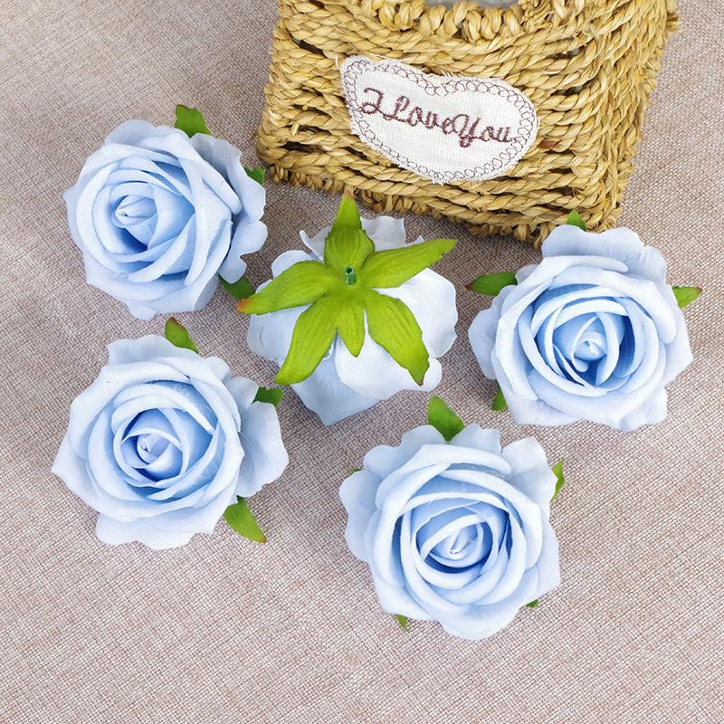 5/10pcs 7cm Artificial Rose Flowers Head For Wedding Home Decoration Fake Flowers Rose Head DIY Wreath Supplies