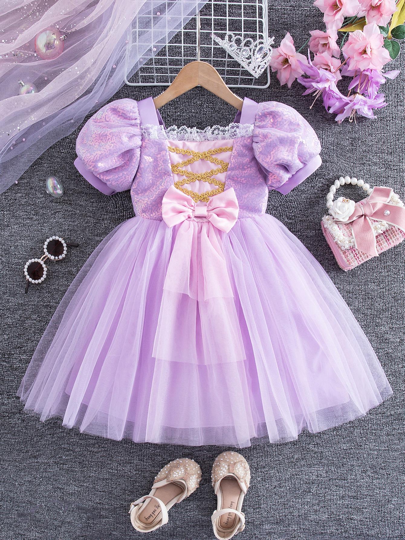 Пышное платье принцессы Софии Рапунцель для вечеринки для девочек 110cm (5Y)