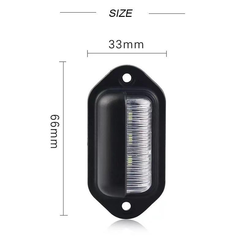 6 LED světla na poznávací značky automobilů, nákladních automobilů, čtecích lampiček, zadních světel pro SUV, přívěsy, motocykly, terénní nákladní automobily, dodávky, autobusy a lodě