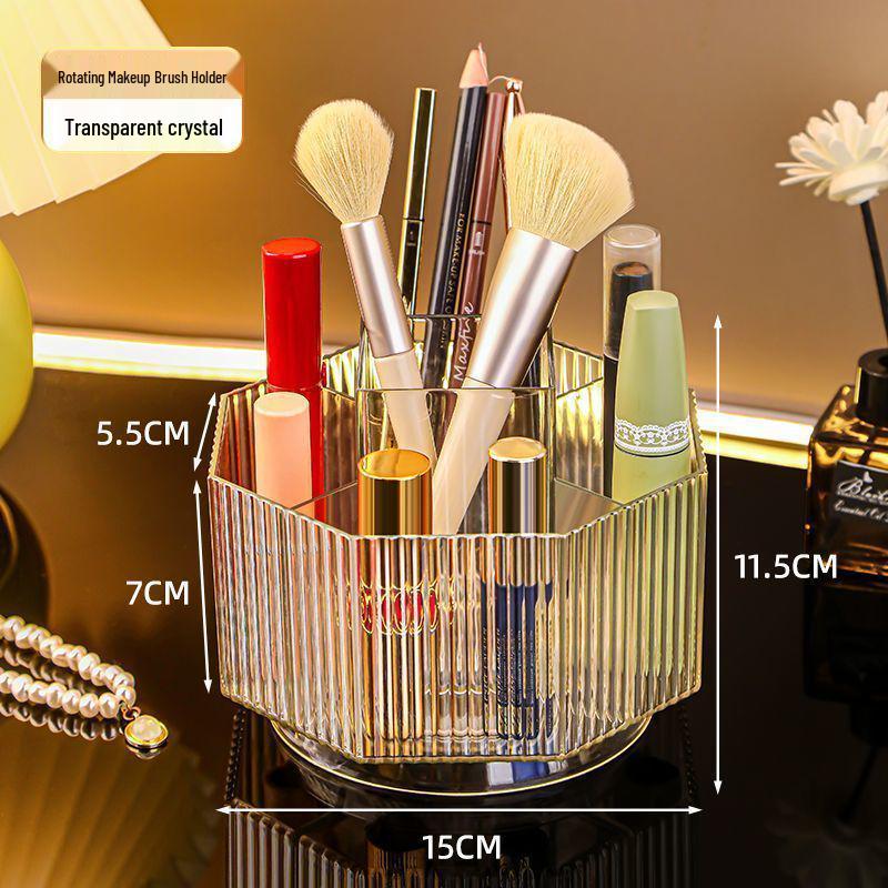 Scatola Trasparente Impilabile per Cosmetici con Coperchio, Antipolvere per Trucco e Pennelli Multi-Stile