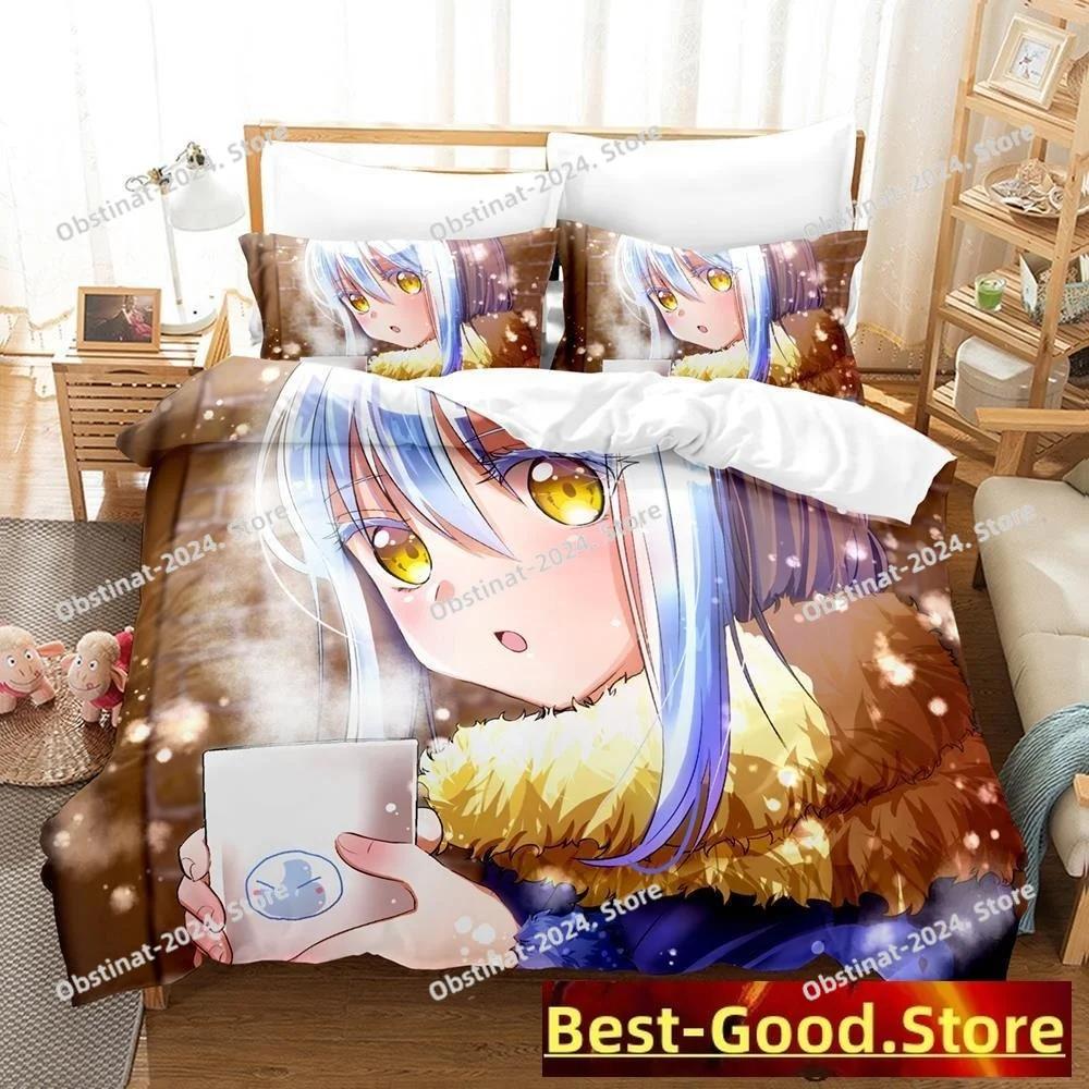 time i got reincarnated as a slime Bedding Set Duvet Cover Full Queen King Size Pillowcase Bed Print Bed Set Aldult Kid Bedroom