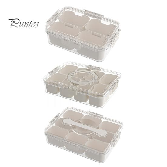 Snack Box with 8 Compartments Space-Saving Snack Plate for Sweets Nuts Fruit Storage Snack Tray Versatile Snack Organizer