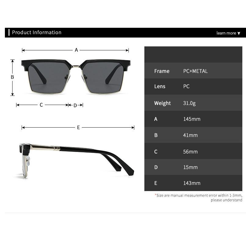 Luxury Brand Designer Big Frame Square Sunglasses Women For Men Popular Sun Glasses Vintage Punk Outdoor Driving Shades Uv
