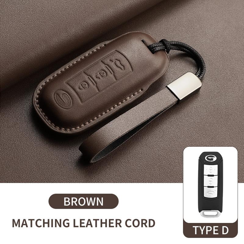 

Leather Car Remote Key Case Cover For Trumpchi GAC Empow J11 J12 J13 J14 J15 J16 GS8 GS4 PHEV Keychain Protector Shell Accessoy