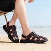 Fashion Summer Business Casual Shollow Out Shoes Men's Leather Outdoor Soft Sole Men Sandals Fashion Versatile Comfortable Soft Slippers