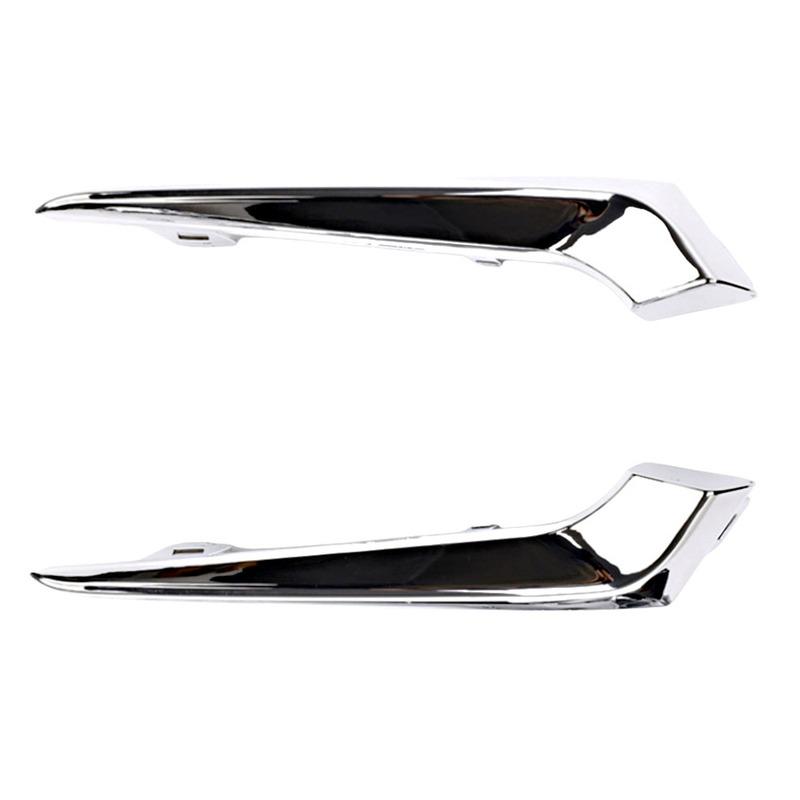 2pcs Chrome Front Bumper Fog Light Lamps Cover Trim for Chevrolet Malibu 2016 2017 2018 23478394 23478373