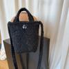 Plush Ethnic Style Crossbody Bag, Fluffy Handheld Shoulder Pouch for Women