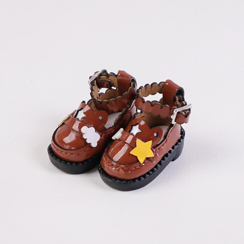 Perfect 2Pcs 1:12 OB11 Clouds and Stars Shoes Doll Classic Shoes Suit For Ob11 1/12 Bjd Detachable Doll Gsc DOD YMY Doll Accessories