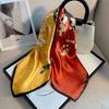 Elegant classical style magpie plum blossom silk silk scarf female red splicing mulberry silk scarf 68cm gift square scarf