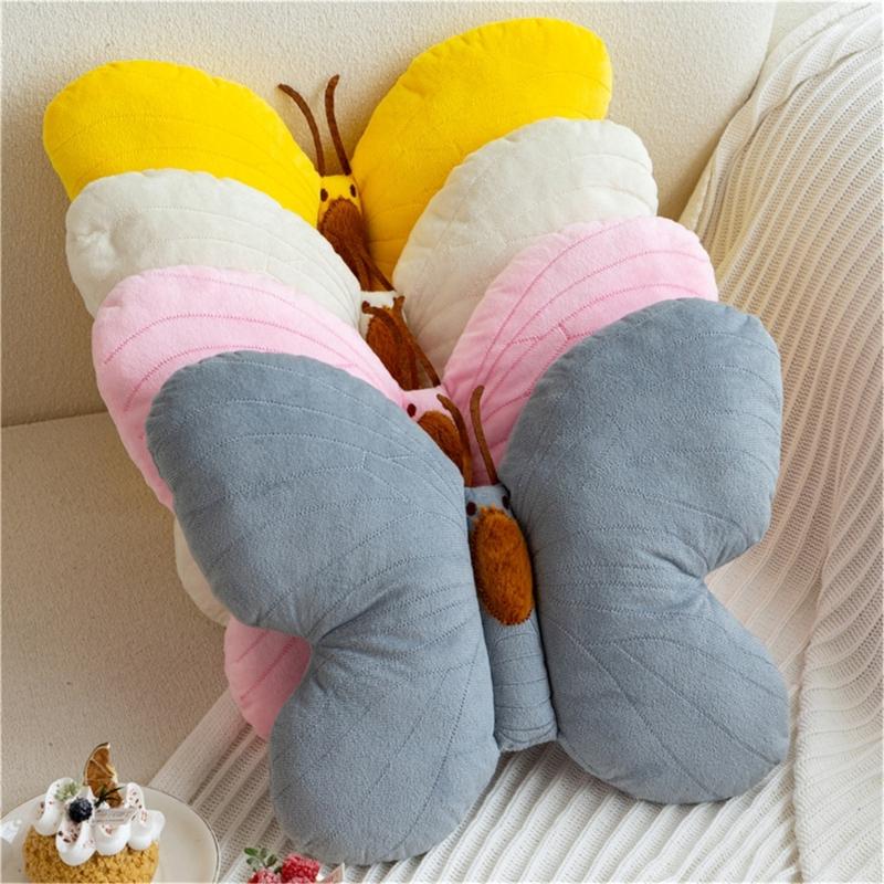 Soft Plushes Butterfly Pillow for Bedroom Living Room Decoration and Kids Room