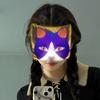 Therians Mask Set Furs,Eye Mesh,Felts Sheet DIY Foxes Cats Mask To Paint Furry Animal Mask Gear for Halloween Cosplay