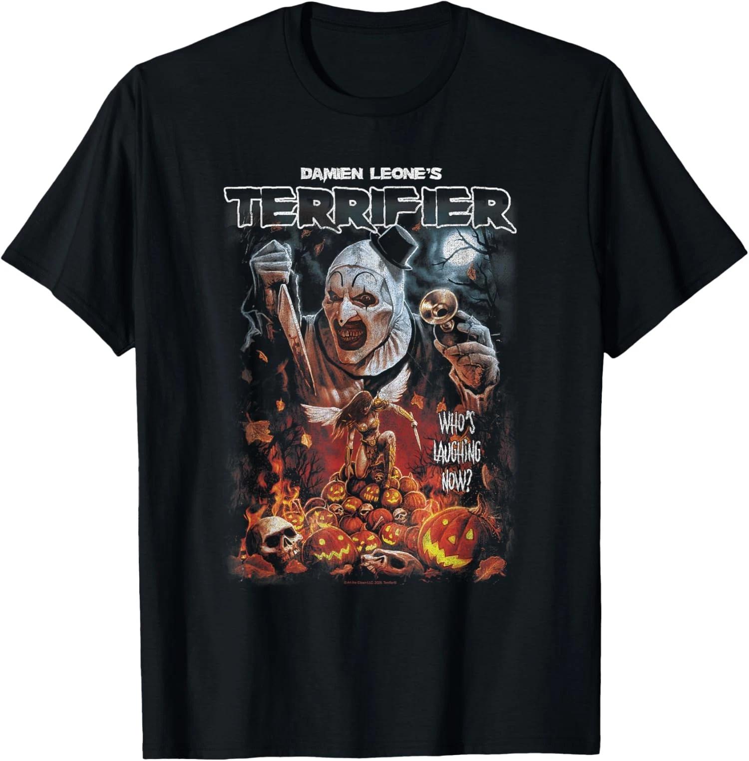 Terrifier Art the Clown Halloween Poster Horror Unisex 100% Cotton T-shirt Mens Tees Top S
