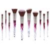10 Stück Faux Kristall Transparent Diamant Fächerförmige Pinsel Damen Make-up Werkzeugset