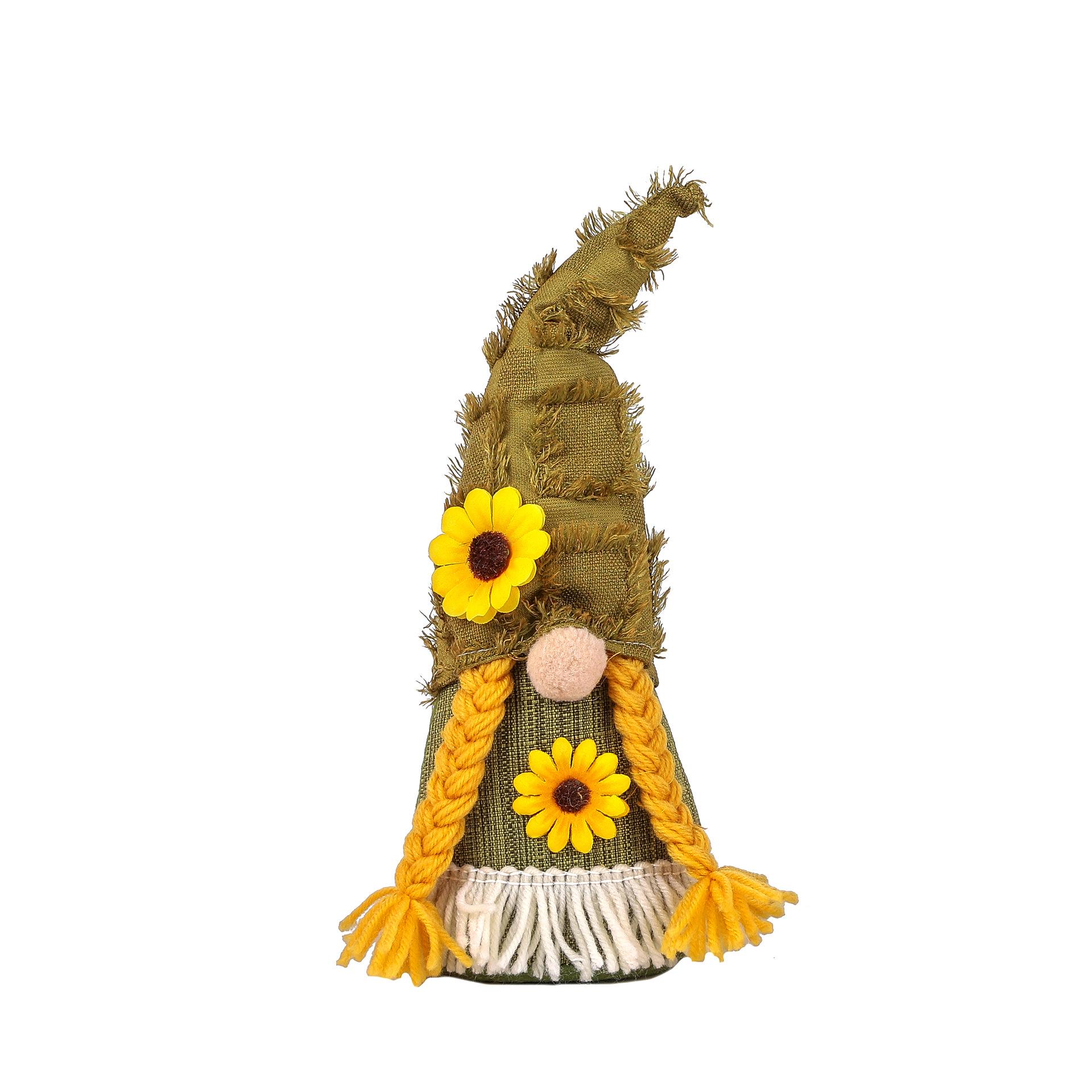 Cross-Border Harvest Festival Sunflower & Maple Leaf Rudolph Thanksgiving Faceless Doll Ornament