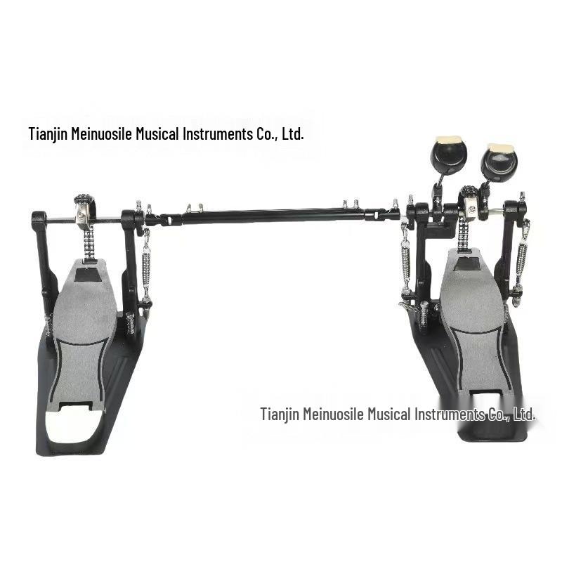 

Стойка для педали двойной бас-бочки с тренировочным пэдом и колотушкой для джазовых и электронных барабанов