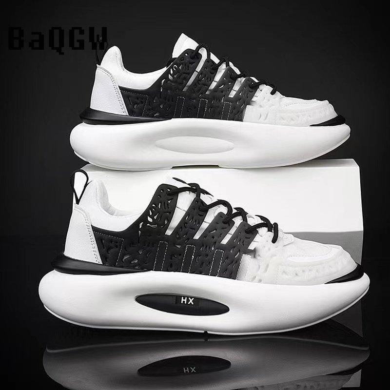 

Повседневные сетчатые дышащие массивные кроссовки для мужчин, кроссовки для бега на плоской платформе, большой размер 45, повседневные теннисные туфли 45