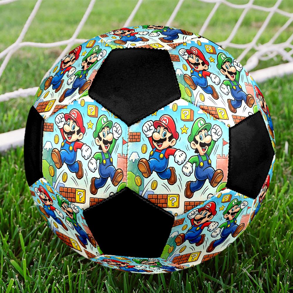 Mario Theme Size 5 Soccer Ball, Suitable for Both Indoor and Outdoor Matches, a Gift Suitable for Everyone.