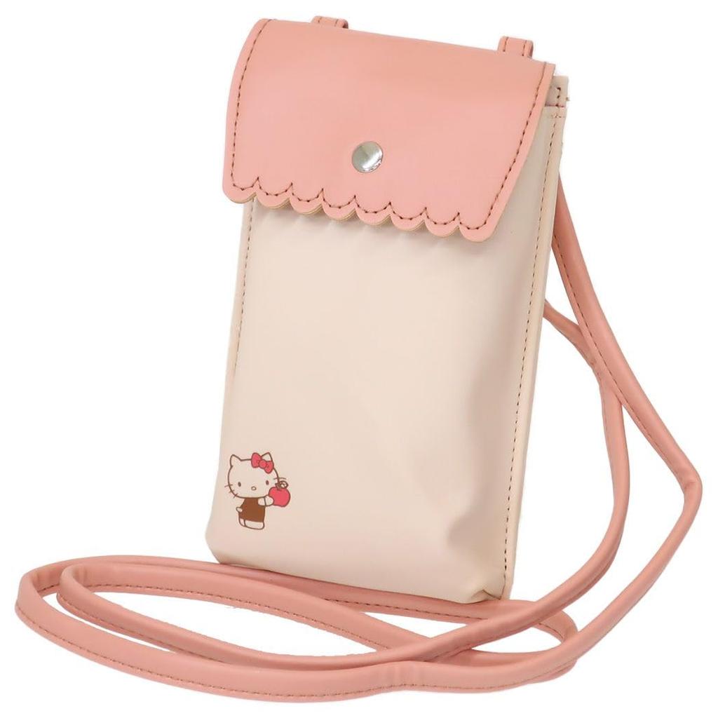 Marushin Crossbody Shoulder Bag Sanrio Hello Kitty Kyunringo Smartphone Bag Mini Pouch Sacoche Smartphone Pouch Small Lightweight Accessory Case