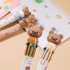 2Pcs 10 Colors Ballpoint Pen Cartoon Bear 0.7mm Colorful Ink Neutral Pen School Office Supplies Stationery Ballpoint Pen