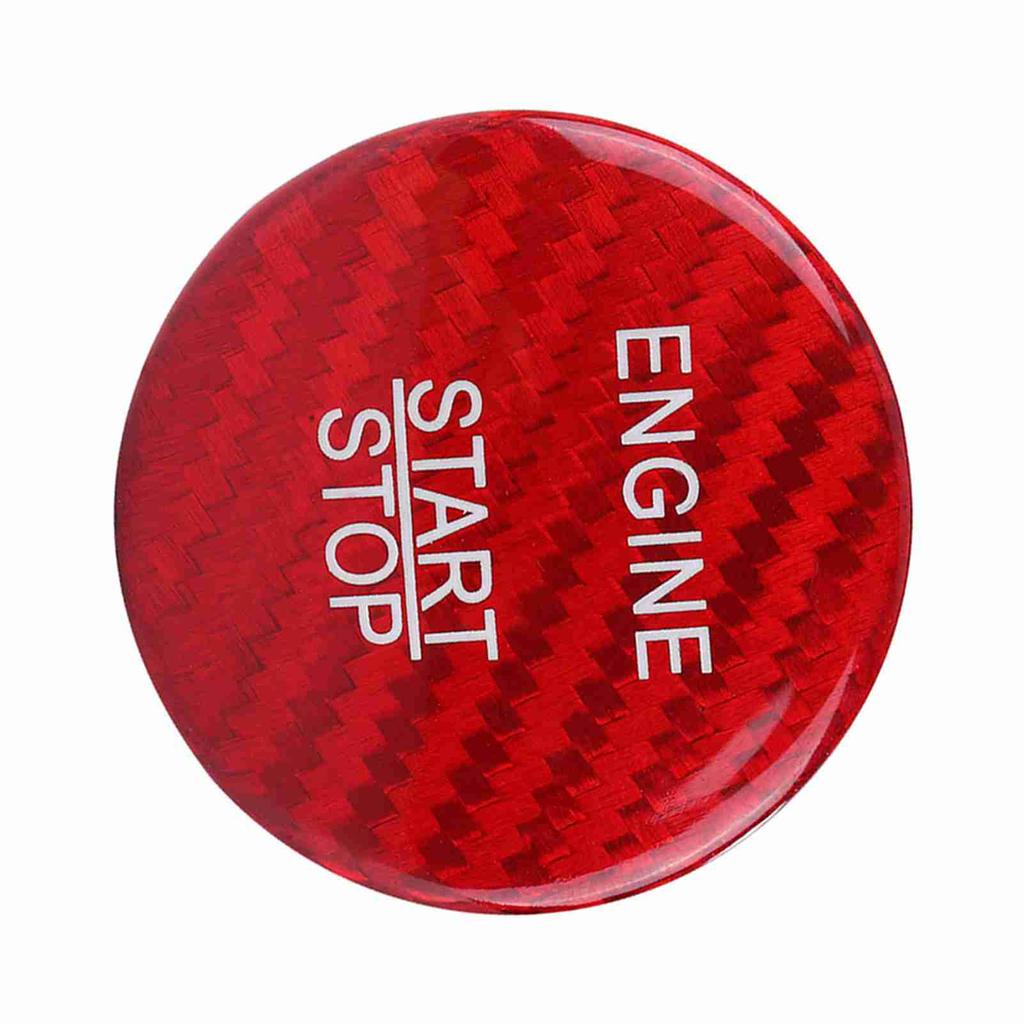 Red Carbon Fiber Engine Start Button Cover Trim for Mercedes Benz A B C GLC GLA CLA ML Class