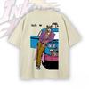 Jolyne Cujoh JoJo's Bizarre Adventure Anime Clothing Men Women T-shirts Short Sleeve Washed T Shirt Vintage Cotton Streetwear