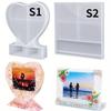 Love Heart Square Photo Frame Epoxy Mold for DIY Craft Resin Jewelry Making Silicone Mould