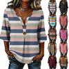 Womens Long Sleeve Tops Casual V Neck Button Long Sleeve Shirts for Women Striped Long Sleeve T Shirt Women Loose Fit Long Sleeve Tops for Women