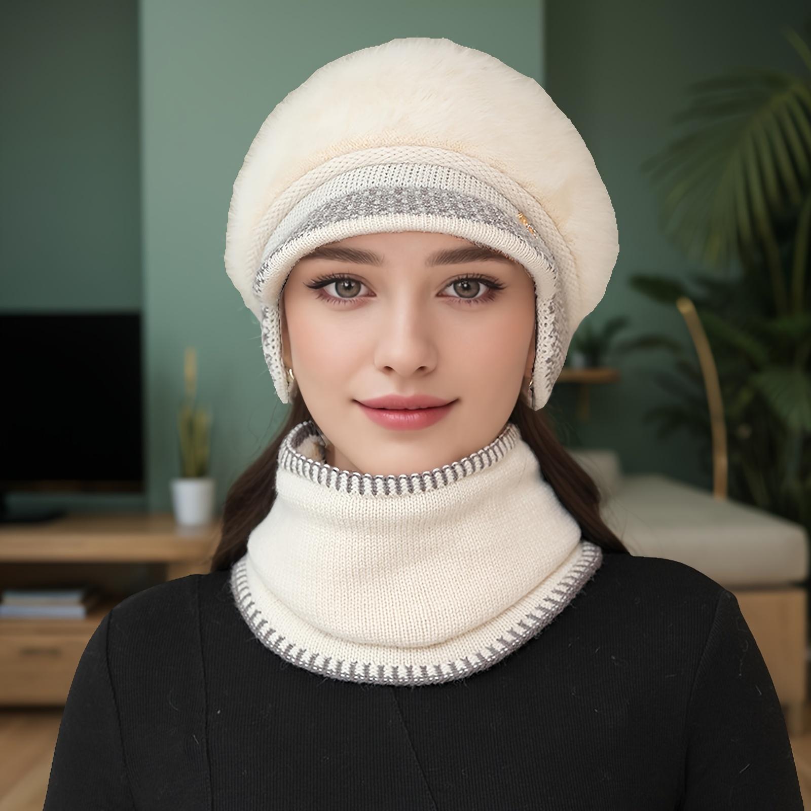 

Берет Одинарна Шапка Новий Лист Середнього та Похилого Віку Жіноча Флісова Підкладка Потовщена Тепла Шапка для Захисту Вух Підходить для Подорожей на Відкритому Повітрі only hat бежевий