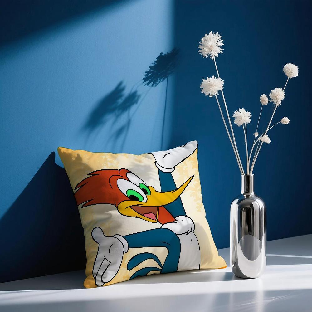 Cartoon W-Woody W-Woodpecker cushion cover Comfortable and soft bedding skin friendly leisure sofa car office pillowcase