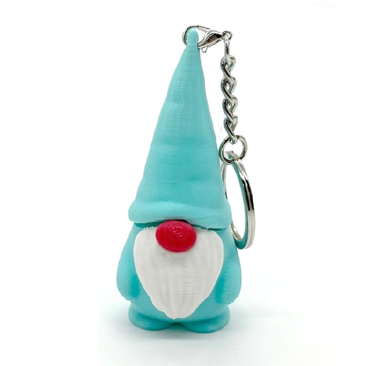 Christmas Keychain PLA Dwarf Ornament Gnome Figurine Pendant Keyring Accessory Festival Key Holder Decoration