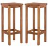 Bar Stool Set 2 pcs Solid Acacia Wood