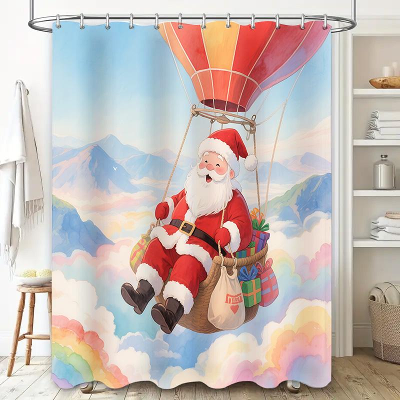 

Занавеска для душа воздушный шар Санта Клауса 90X180cm(35x70in)