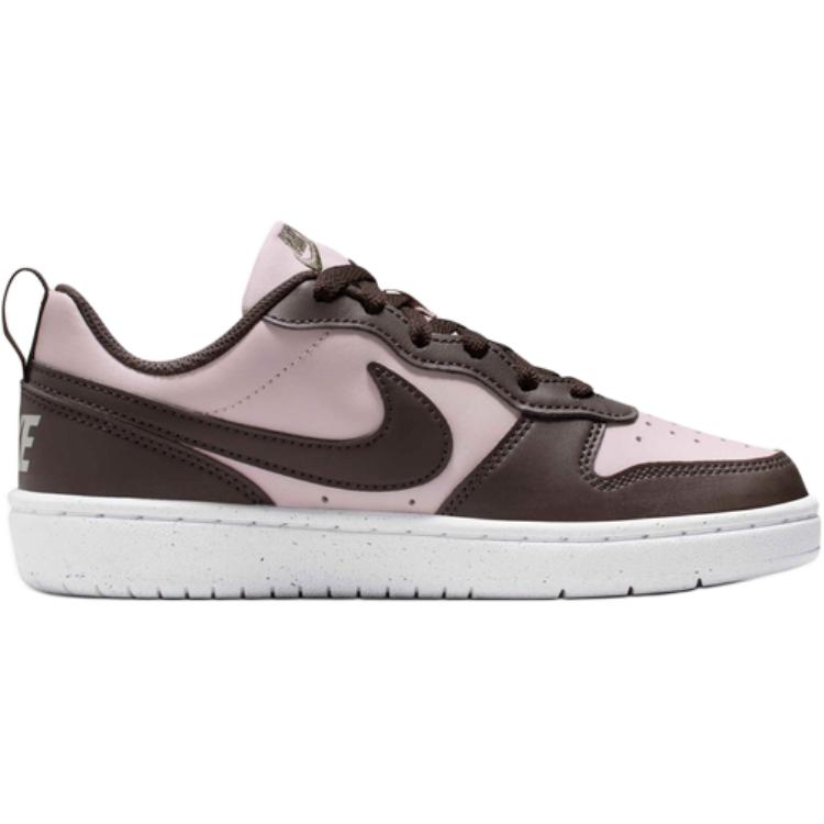 Nike Court Borough Low Recraft Classic Versatile Low Top Kids Skate Shoes Kids Sneaker Black Pink DV5456-601