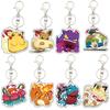 Kawaii Self Pokemon Created Acrylic Blastoise Bulbasaur Charmander Eevee Gengar Snorlax Anime Peripheral Keychain Pendant