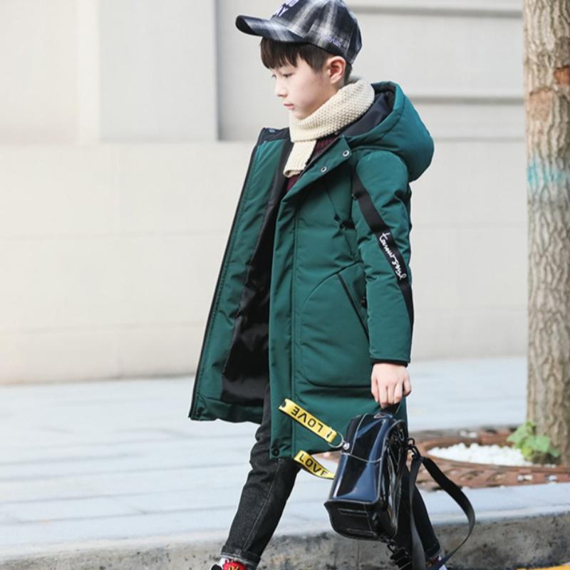 Winter Children's Clothing Boys' Winter Clothing Long Fashionable Windproof Thick Warm Coat