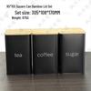 Bamboo Lid Tin Box for Sugar, Tea, and Coffee In Minimalist Style