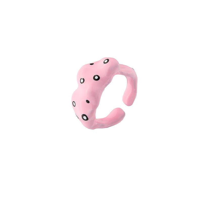 Stylish Copper Ring For Women With Adjustable Opening And Chic Geometric Elements Design