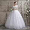 Elegant Lace Wedding Dress Plus Size Brides Slim Fit White Bridal Gown With Tulle Skirt Straps