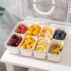 4Grid /8 Grid Snack Box Container Food Storage Box with Lid Snack Box Fruit Storage Container Snack Organizer Refrigerator
