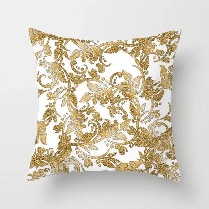 Golden Sofa Pillowcase Digital Printing Office Cushion Cover