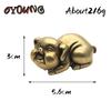 Solid Copper Pig Small Statue Ornaments Lucky Animal Home Decor For Living Room Antique Brass Figurine Office Desk Car Decoratin