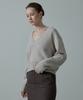 Aheule Moana Renew Wool Cropped V-Neck Knit_Beige