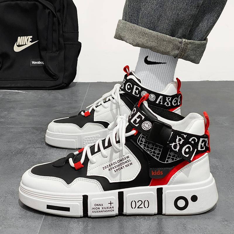 

Высокие туфли для старшей школы, мужская повседневная спортивная обувь, бархатная мужская обувь, подростковая обувь для старшеклассников из хлопка, зимняя обувь для детей старшего возраста 44