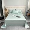 Popular 100% Cotton Sateen Bed Sheet Set - Solid Color, Long Staple Cotton, Single/Double Sizes, Three-Piece Collection