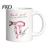 Smooth Surface Ceramic Mug Hairdresser Coffee Cup, Large Capacity Mug, Oversized Tea with Comfortable Handle Microwave Safe Cup Office Size