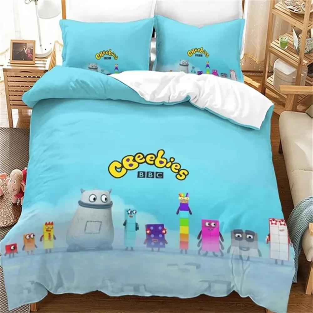Fashion 3D Print Cartoon N-Numberblocks Bedding Set Double Twin King Duvet Cover Comforter Pillowcase Boys Girls Adults Bedroom
